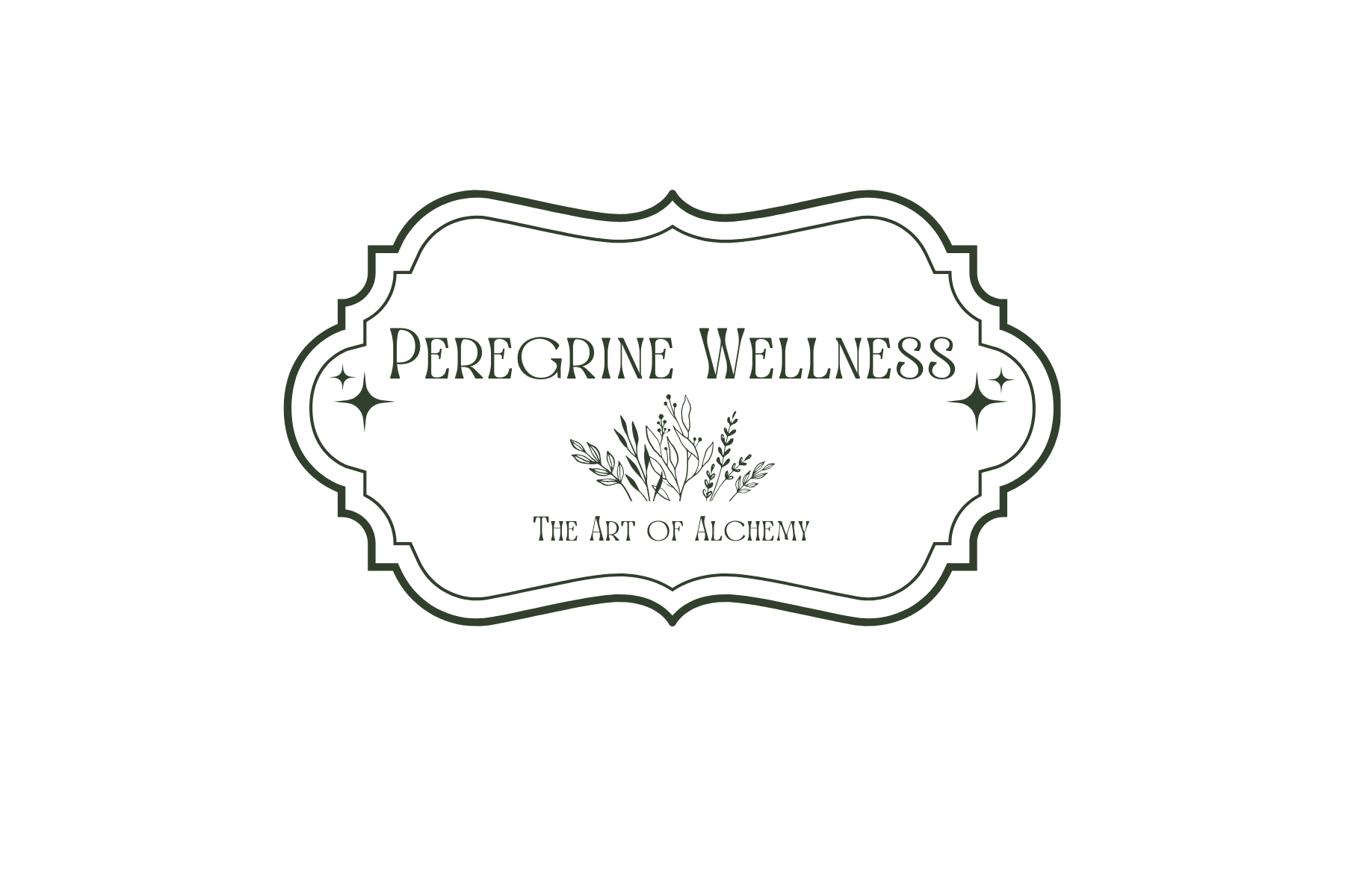 Peregrine Wellness Logo Transparent Green